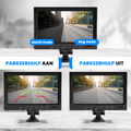 Strex Achteruitrijcamera Set Bedraad Met 2 Camera's (tegelijk bekijken) - HD 1080P - 7" Scherm - 18LED Nachtzicht 15m - IP69 Waterdicht - Achteruitrij Camera