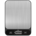 Strex Keukenweegschaal Digitaal - Weegschaal Keuken - 1 g tot 10 kg - Tarra Functie - Inclusief Batterijen - RVS/Zwart