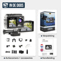 Strex Action Camera 5K 50MP - 60FPS / 30M Waterdicht / WiFi - Touchscreen - Externe Microfoon - Inclusief Accessoires - Actiecamera - Onderwatercamera