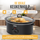 Strex Slowcooker 3.5L - Uitneembare Keramische Binnenpan - Warmhoudfunctie - Slow Cooker - Zwart