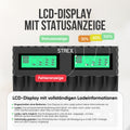 Strex Batterij Oplader - 8x AA/AAA Batterijen - USB Oplaadbaar - LCD Display - Universele Batterijlader Voor Oplaadbare Batterijen