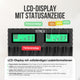 Strex Batterij Oplader - 8x AA/AAA Batterijen - USB Oplaadbaar - LCD Display - Universele Batterijlader Voor Oplaadbare Batterijen