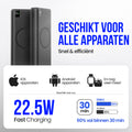 Strex Powerbank met Draadloze Qi Snellader - 27.000 mAh - 22.5W Snellader - Draadloos Opladen - USB-A/USB-C - LED Indicatie - Universele Powerbank geschikt voor o.a. iOS/Android