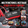 Strex 12V Jumpstarter voor Auto met Compressor - 4000A / 24.000 mAh - 5-in-1 Starthulp met Compressor, Powerbank, LED Zaklamp en SOS Noodlicht - Incl. Hardcover