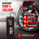 Strex 12V Jumpstarter voor Auto met Compressor - 4000A / 24.000 mAh - 5-in-1 Starthulp met Compressor, Powerbank, LED Zaklamp en SOS Noodlicht - Incl. Hardcover
