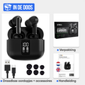 Strex Draadloze Oordopjes - Active Noise Cancelling - LED Display - Draadloze Oortjes Bluetooth - Oortjes Draadloos - Bluetooth 5.3 - Zwart
