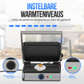 Strex Tosti Apparaat XL Met Temperatuurregeling - Contact Grill Apparaat - Tosti Ijzer - PFAS Vrij - 2200W