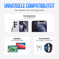 Strex USB Oplader 25W - Snellader met USB-A & USB-C - GaN - Zwart – PD 3.0 + QC 3.0 - Inclusief USB-C Kabel