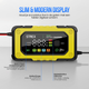 Strex 12V 7A Acculader – Druppel en Snellader met LCD Display – Voor Auto, Motor, Boot en AGM/Loodaccu’s – Reparatiemodus