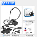 Strex Stofzuiger Zonder Zak - 700W Krachtige Zakloze Stofzuiger - HEPA Filter - 2.5L Stofreservoir - Extra Lang Snoer - Inclusief 4 Opzetstukken