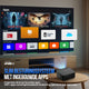 Strex Beamer - Smart 1080P Full HD Projector - 4K Ondersteuning - WiFi & Bluetooth - Ingebouwde Speakers - Draagbare Mini Beamer Thuisbioscoop - WhaleOS - Inclusief Opbergtas