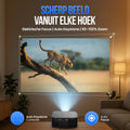 Strex Beamer - Smart 1080P Full HD Projector - 4K Ondersteuning - WiFi & Bluetooth - Ingebouwde Speakers - Draagbare Mini Beamer Thuisbioscoop - WhaleOS - Inclusief Opbergtas & Projectiescherm