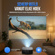 Strex Beamer - Smart 1080P Full HD Projector - 4K Ondersteuning - WiFi & Bluetooth - Ingebouwde Speakers - Draagbare Mini Beamer Thuisbioscoop - WhaleOS - Inclusief Opbergtas & Projectiescherm