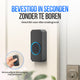 Strex Draadloze Deurbel - Ontvanger op Netstroom - 300m Bereik - 60 Melodieën - Draadloos - Waterbestendig - Zwart