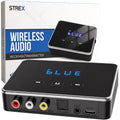 Strex Bluetooth Transmitter en Receiver 3 in 1 Adapter - Bluetooth Audio Zender en Ontvanger - Bluetooth 6.0 - AUX/RCA/Optisch - Draadloos - 15 meter bereik