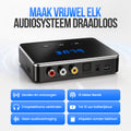 Strex Bluetooth Transmitter en Receiver 3 in 1 Adapter - Bluetooth Audio Zender en Ontvanger - Bluetooth 6.0 - AUX/RCA/Optisch - Draadloos - 15 meter bereik