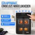 Strex Airfryer Dubbele Mand 11L XXL Heteluchtfriteuse 2500W - Airfryer 2 Manden - Dual Basket - 13 Kookprogramma's - Airfryer Verticaal Groot voor Gezin
