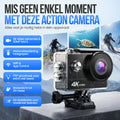 Strex Action Camera 4K 30MP - Tot 30 meter Waterdicht, EIS Stabilisatie & WiFi App - Waterdichte 60FPS Onderwatercamera - Bodycam - Actie camera