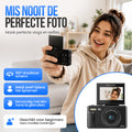 Strex Digitale Camera 5K 75MP - Fototoestel - Compactcamera met Wifi - Vlog Camera - Fotocamera voor Kinderen - 18x Zoom - Draaibaar Scherm - Zwart