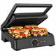 Strex Tosti Apparaat XL Zwart - Met Temperatuurregeling - Contactgrill Groot / Tosti Ijzer / Broodrooster / Grill Apparaat / Panini Grill / Toaster - 2200W