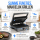 Strex Tosti Apparaat XL Zwart - Met Temperatuurregeling - Contactgrill Groot / Tosti Ijzer / Broodrooster / Grill Apparaat / Panini Grill / Toaster - 2200W