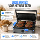 Strex Tosti Apparaat XL Zwart - Met Temperatuurregeling - Contactgrill Groot / Tosti Ijzer / Broodrooster / Grill Apparaat / Panini Grill / Toaster - 2200W