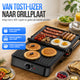 Strex Tosti Apparaat XL Zwart - Met Temperatuurregeling - Contactgrill Groot / Tosti Ijzer / Broodrooster / Grill Apparaat / Panini Grill / Toaster - 2200W