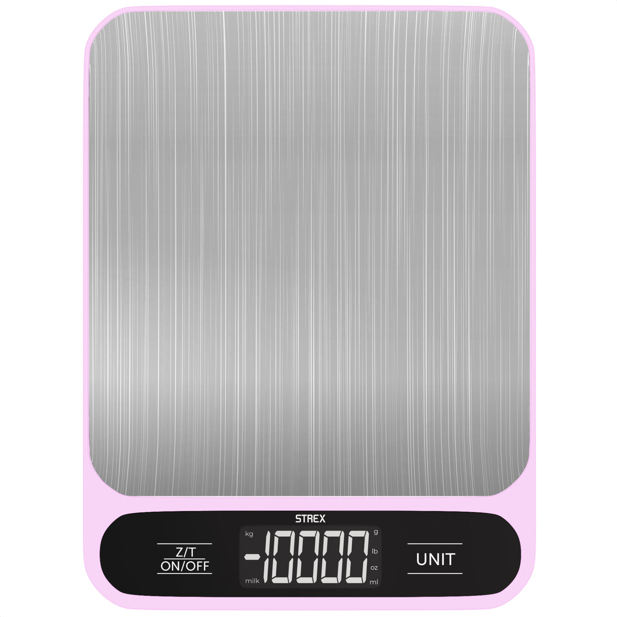 Strex Keukenweegschaal Digitaal - Weegschaal Keuken - 1 g tot 10 kg - Tarra Functie - Inclusief Batterijen - Roze