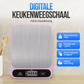 Strex Keukenweegschaal Digitaal - Weegschaal Keuken - 1 g tot 10 kg - Tarra Functie - Inclusief Batterijen - Roze
